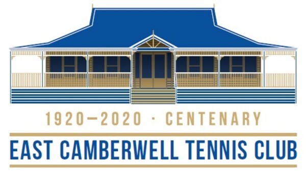 East Camberwell Tennis Club centenary logo